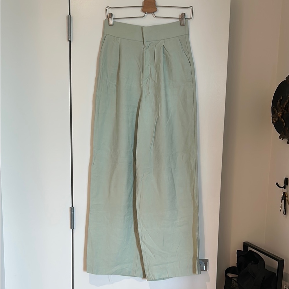 Zara Mint Green High Waisted Trousers size small